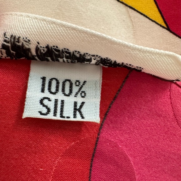 100% Silk Cynthia Espy Fine Accessories Scarf 20” - Picture 3 of 6